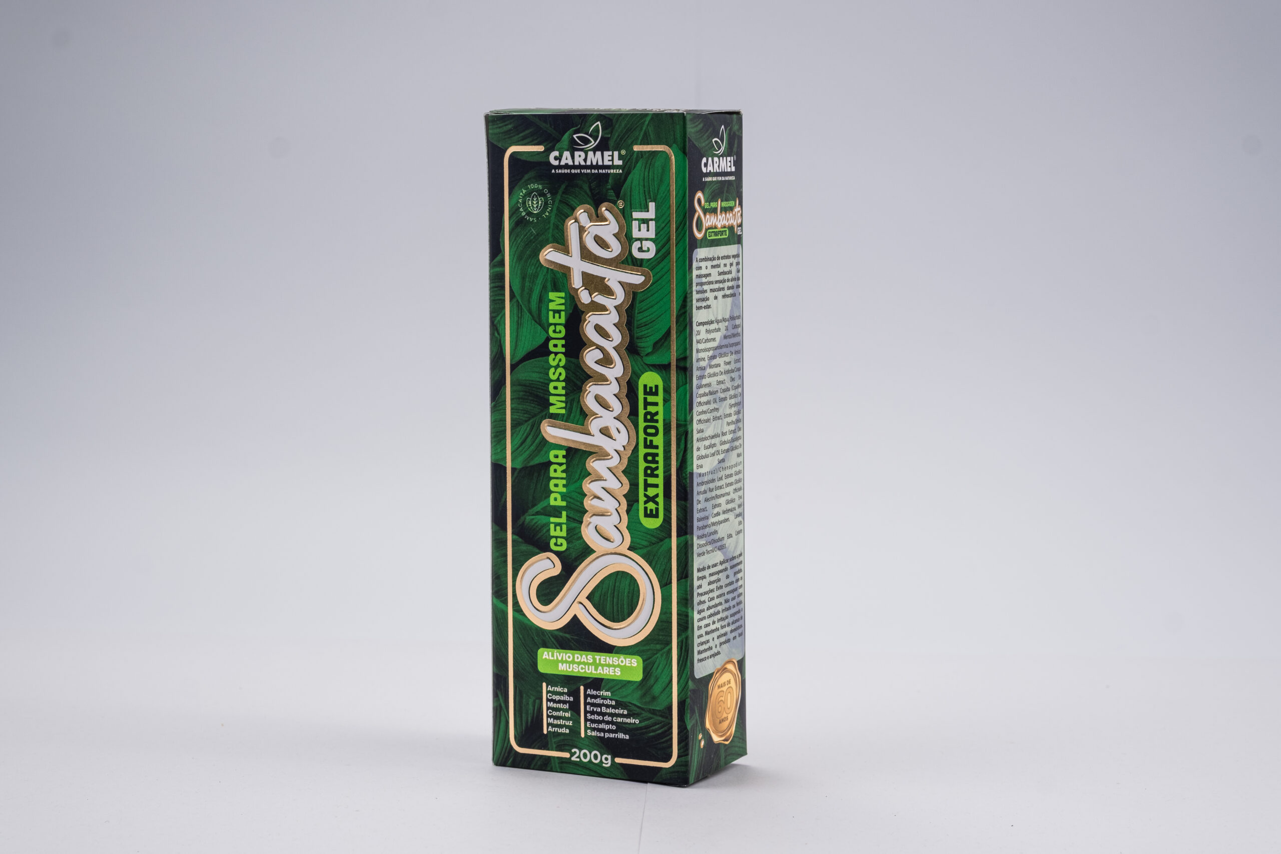 Gel de massagem com propriedades analgésicas